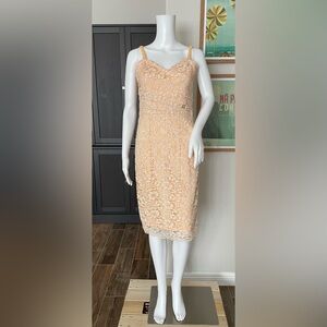 Vintage Class Roberto Cavalli Lace Sheath Sweetheart Neckline Dress Sz 8